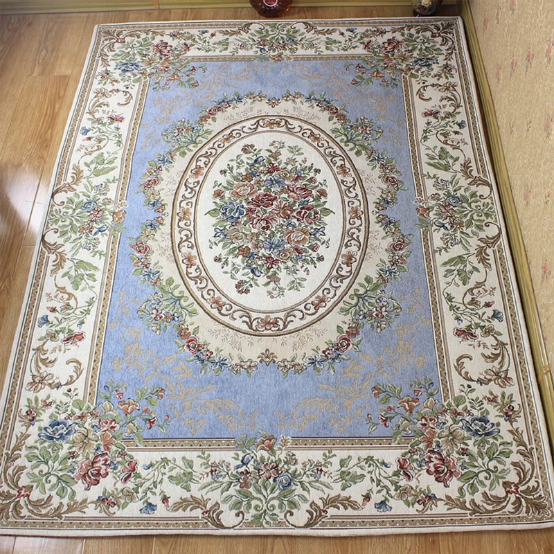 Set di Punte Tappeto da soggiorno vittoriano Tappeto con peonie multicolori Tappeto cotone lavabile lavatrice con supporto...