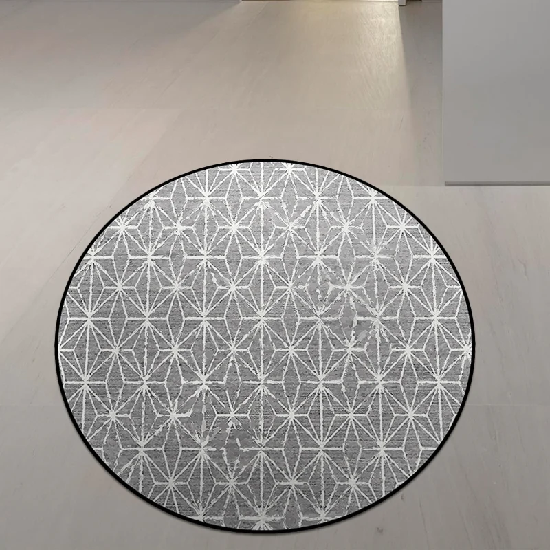 Tappeto bohémien grigio Tappeto geometrico poliestere Tappeto con supporto antiscivolo per camera da letto con Guida per P...