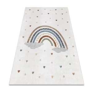 Tappeto BONO 724 ARCOBALENO, CUORE crema / grigio distinto 160x220 cm