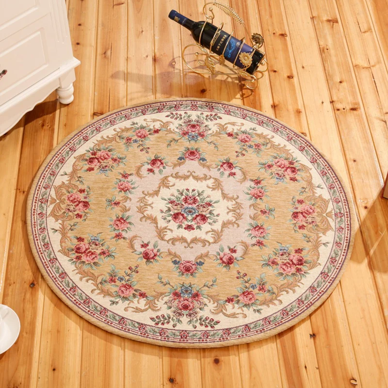 Tappeto classico con stampa peonie Tappeto retrò multicolore Tappeto cotone antiscivolo lavabile lavatrice per camera da l...