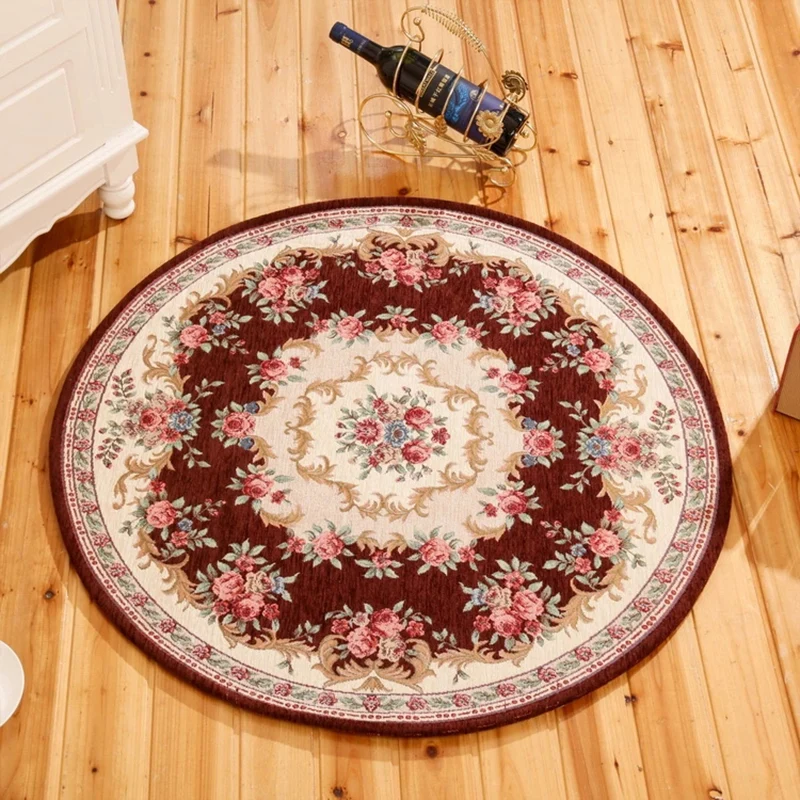 Tappeto classico con stampa peonie Tappeto retrò multicolore Tappeto cotone antiscivolo lavabile lavatrice per camera da l...
