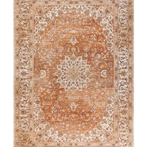 Tappeto cotone arancione 160 x 230 cm HAYAT con Guida per Principianti