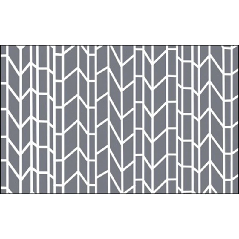Tappeto geometrico con cuciture contrasto grigio Tappeto attuale per interni poliestere Tappeto antiscivolo resistente all...