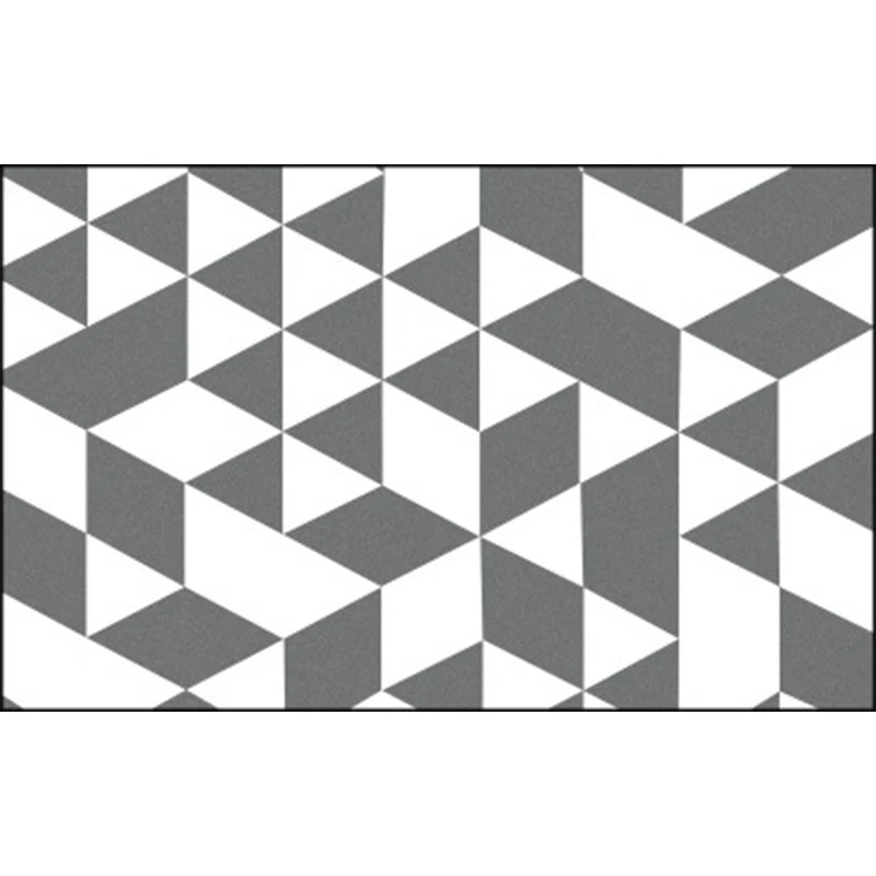 Tappeto geometrico con cuciture contrasto grigio Tappeto attuale per interni poliestere Tappeto antiscivolo resistente all...