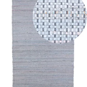 Tappeto grigio rettangolare cotone realizzato mano - 140x200cm - BESNI