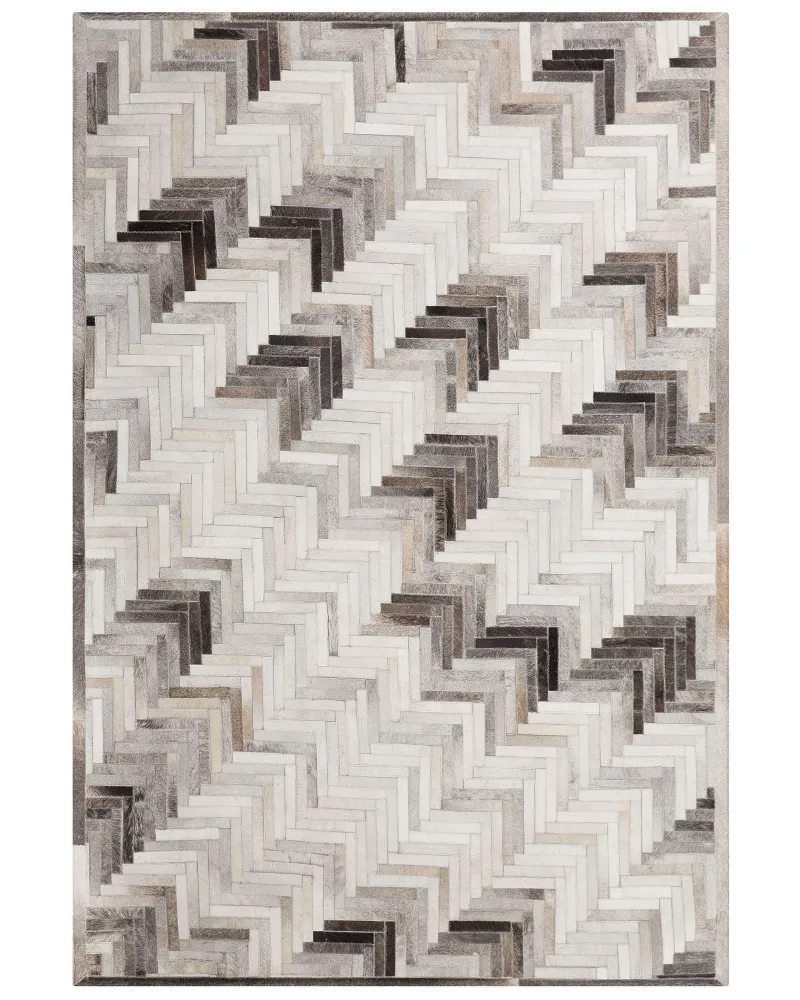 Tappeto pelle color grigio / nocciola 160 x 230 cm pelo corto ARSUZ Facile da Imparare