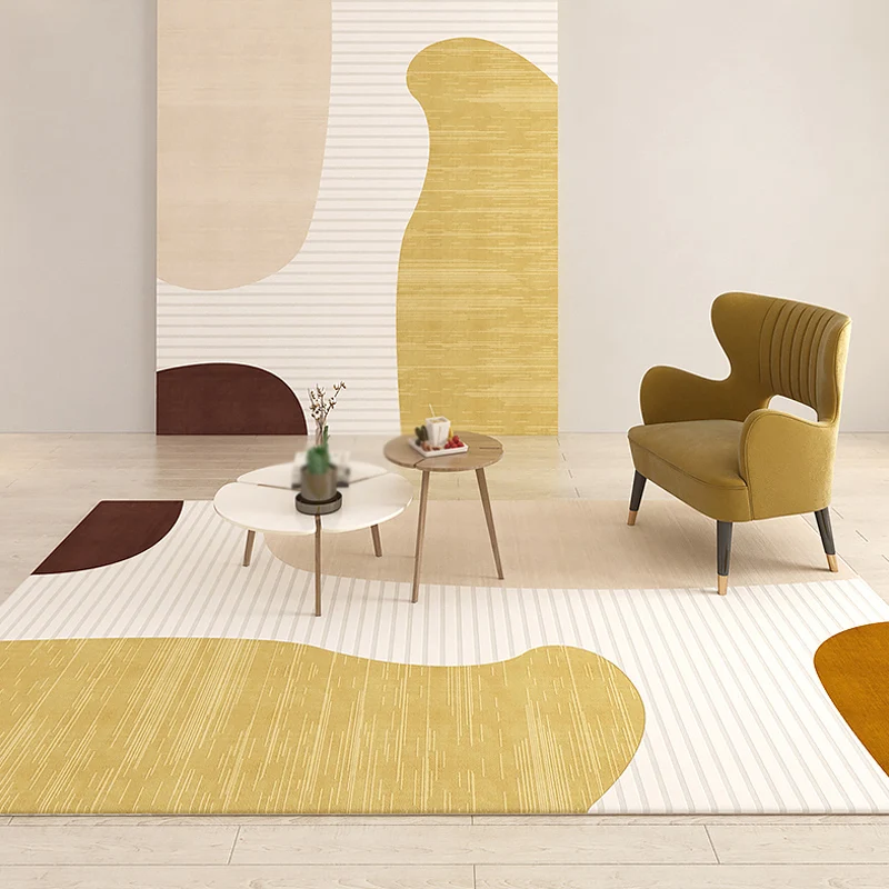 Tappeto per interni modernista dai colori vivaci e semplici, tappeto sintetico con fascia fasciata, tappeto antiscivolo pe...