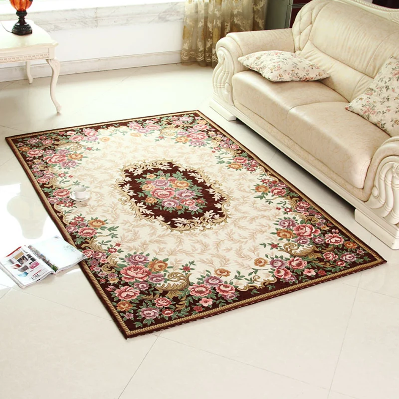 Tappeto retrò multicolore Tappeto sintetico con motivi floreali Tappeto antiscivolo Tappeto lavabile resistente alle macch...