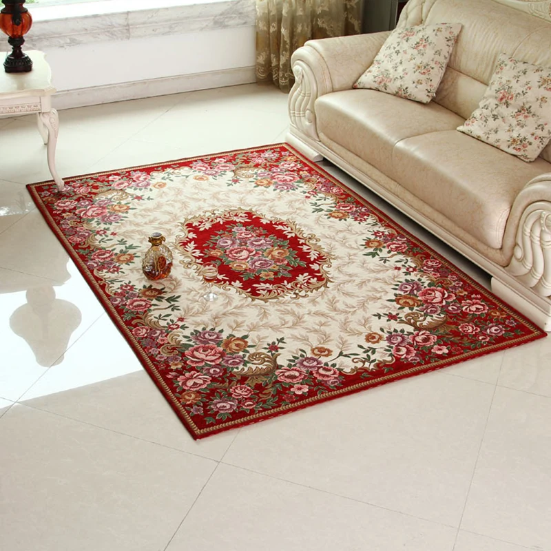 Tappeto retrò multicolore Tappeto sintetico con motivi floreali Tappeto antiscivolo Tappeto lavabile resistente alle macch...