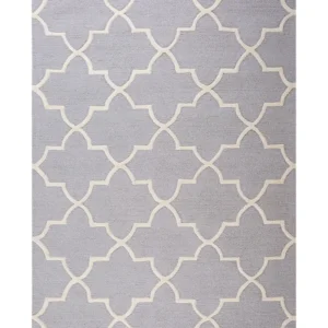 Tappeto rettangolare cotone grigio 140x200 cm SILVAN con 3 Punte Intercambiabili