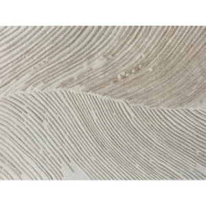 Tappeto rilievo 200 x 290 cm 100% Lana di artigianato 2200 g/m2 Avorio SERAPHINA Acciaio Inox