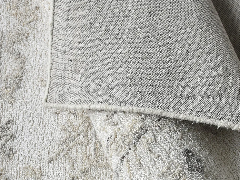 Tappeto vintage viscosa e Lana di artigianato 160 x 230 cm 1200 g/m2 Grigio IVYRA