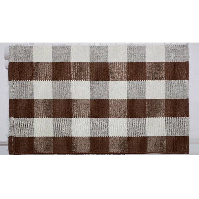 Telaio per Punch Tappeto storico scozzese di bufalo Tappeto marrone Funky cotone lavabile lavatrice per camera da letto