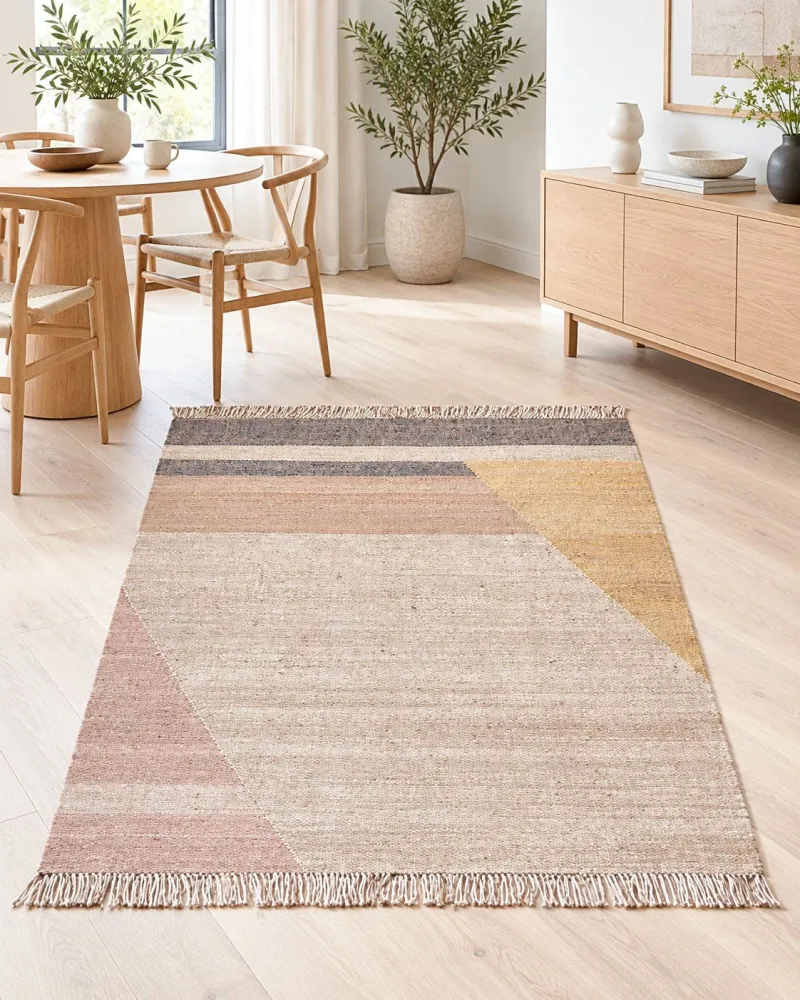 Gomitolo Jumbo Tappeto iuta multicolore 140 x 200 cm SAMLAR