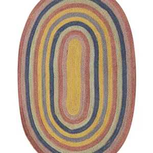 Tappeto iuta multicolore 70 x 100 cm PEREWI Facile da Pulire