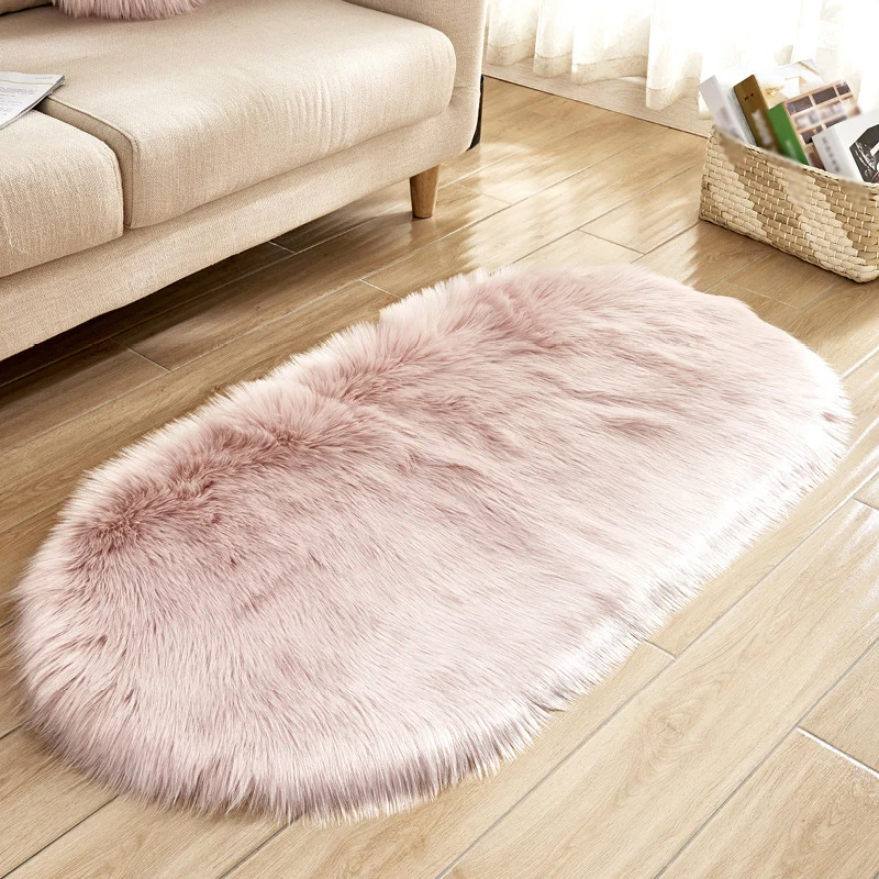 Tappeto recente rosa e kaki Tappeto shag tinta unita Tappeto lavabile antiscivolo per soggiorno