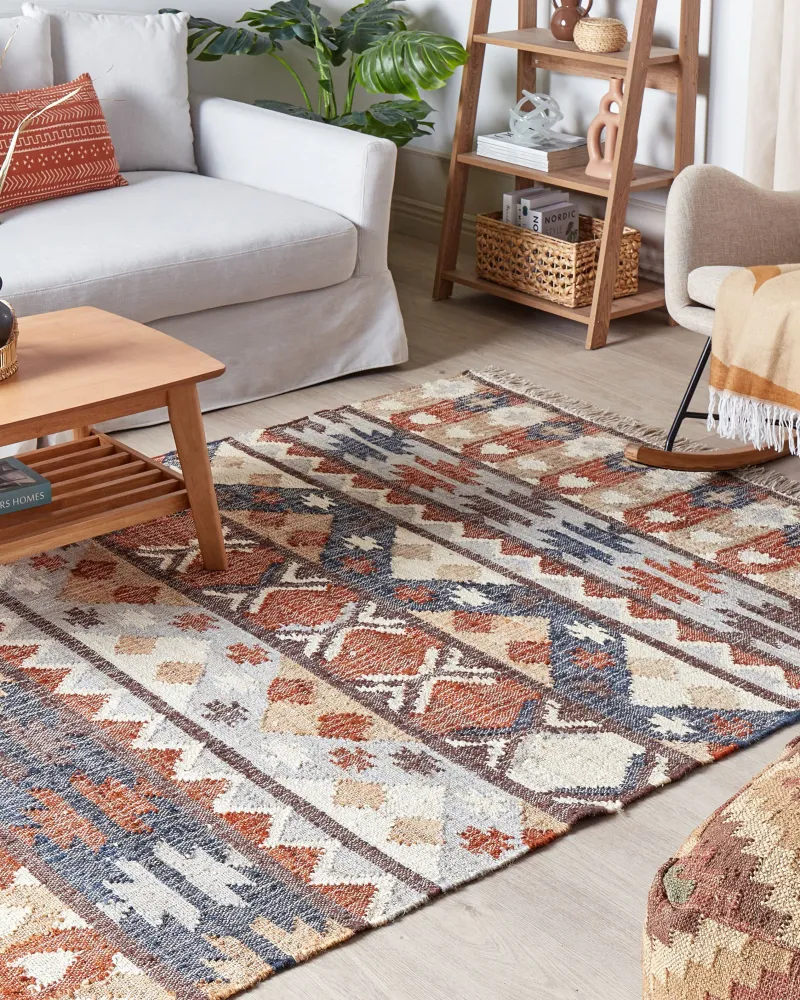 Uncinetto per Tappeti Tappeto iuta multicolore 140 x 200 cm KALFA