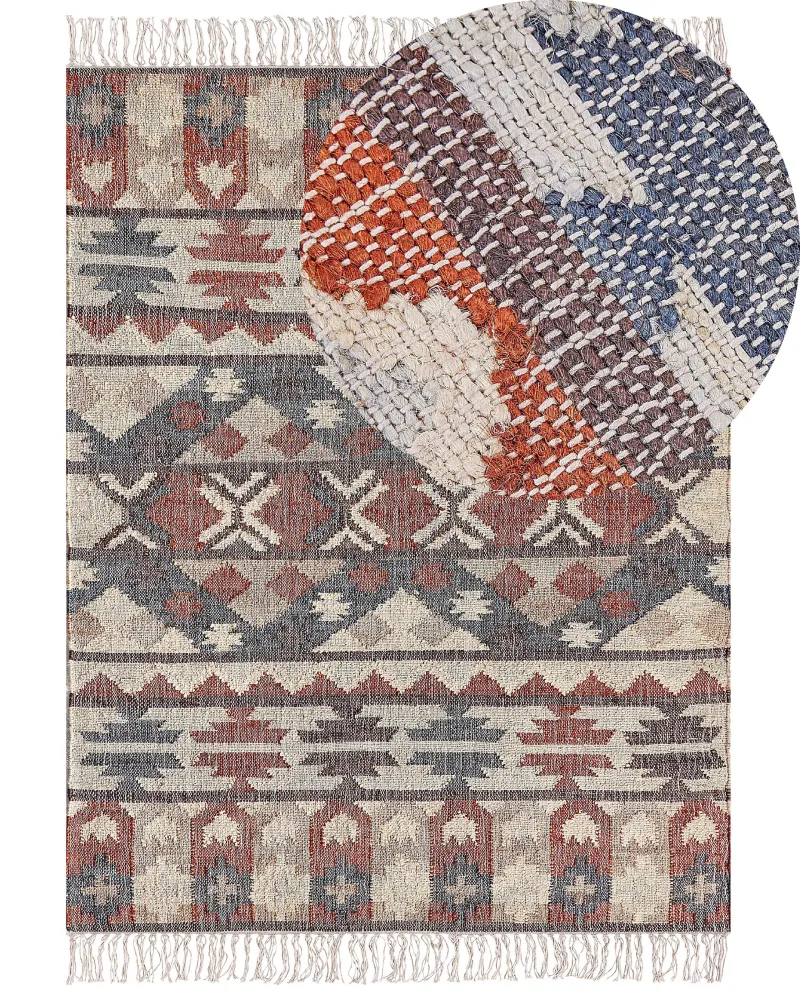 Uncinetto per Tappeti Tappeto iuta multicolore 140 x 200 cm KALFA