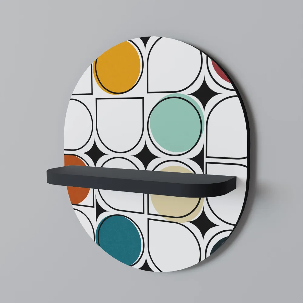 HUE HARMONY Mensola Ovale Decorativa con Finitura Nera