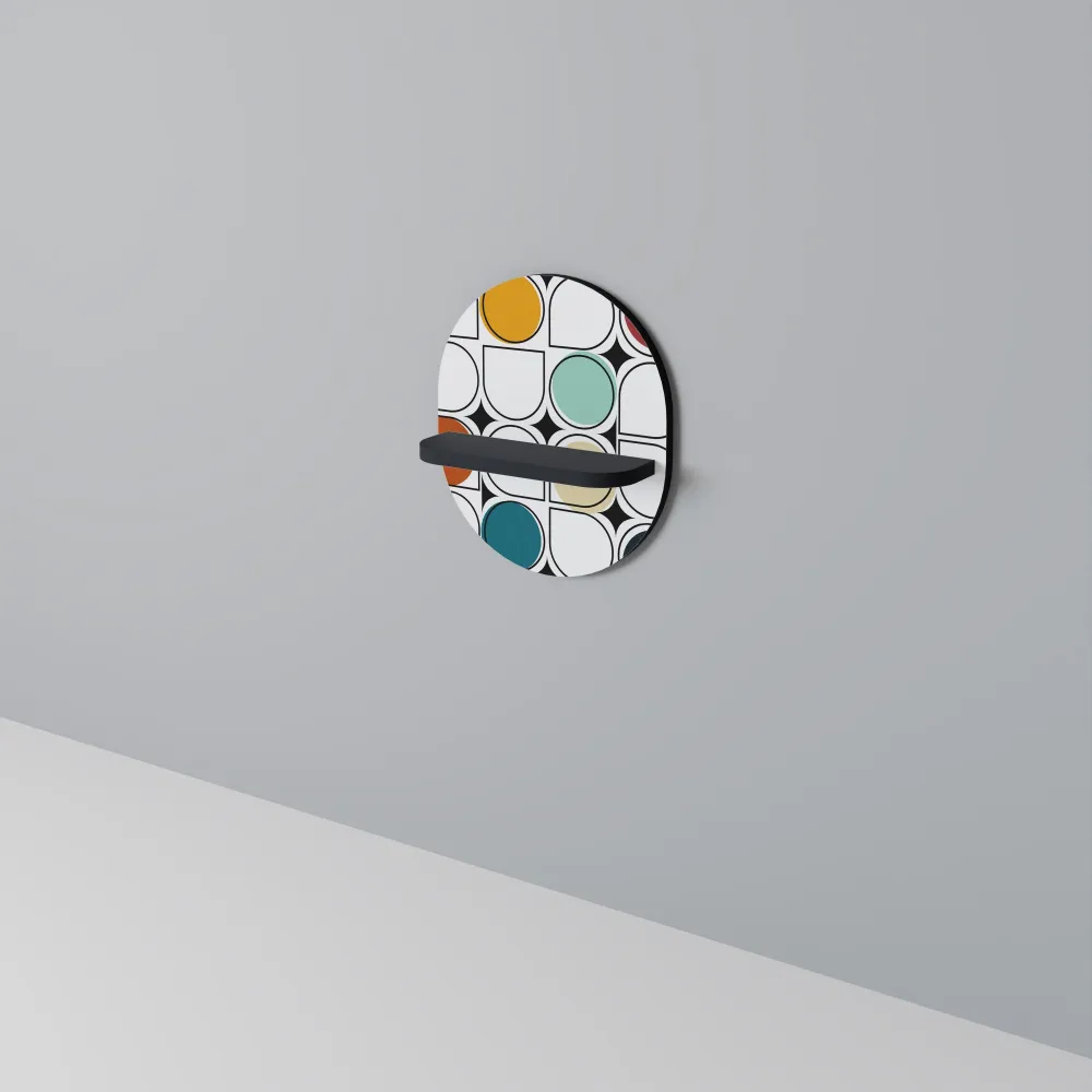 HUE HARMONY Mensola Ovale Decorativa con Finitura Nera