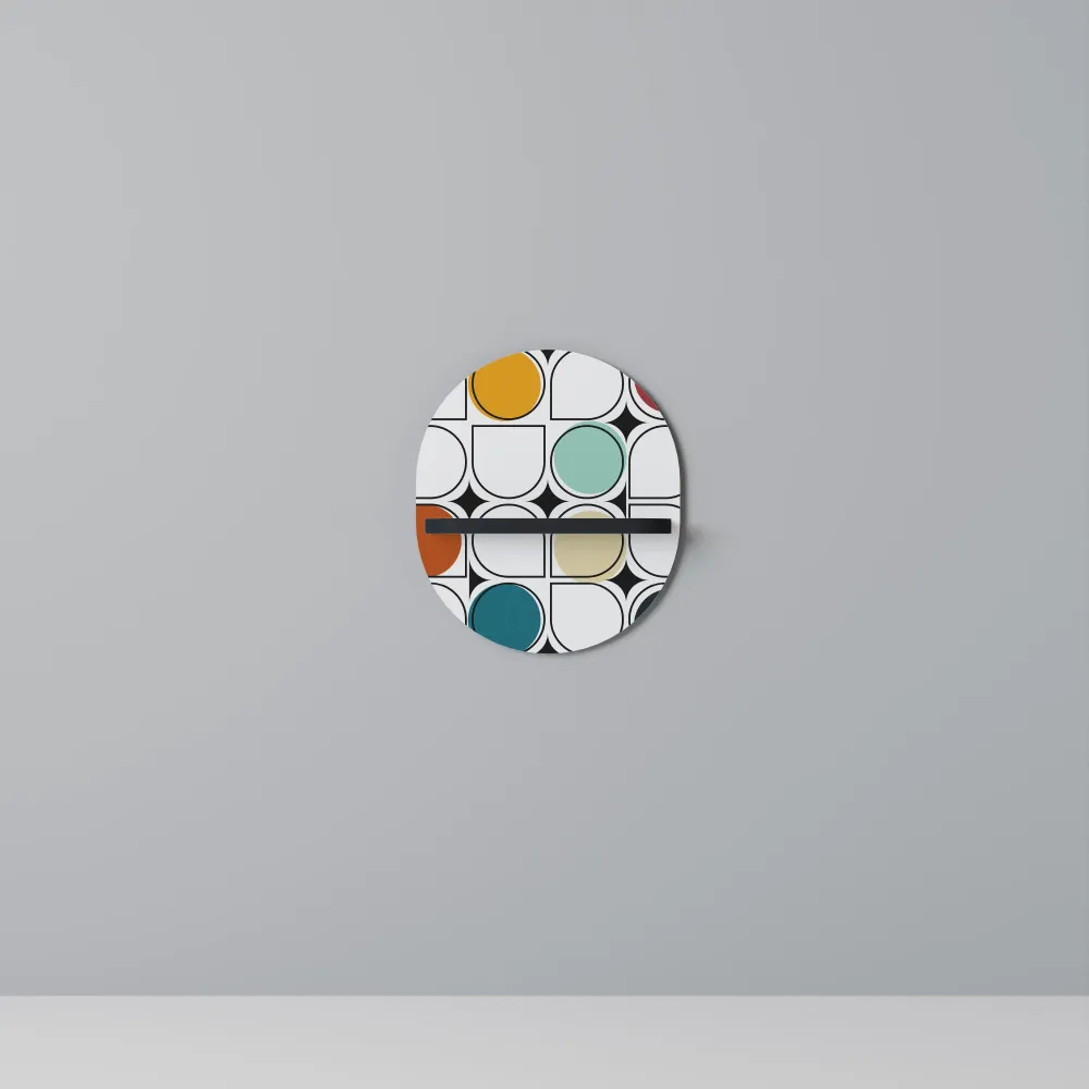 HUE HARMONY Mensola Ovale Decorativa con Finitura Nera