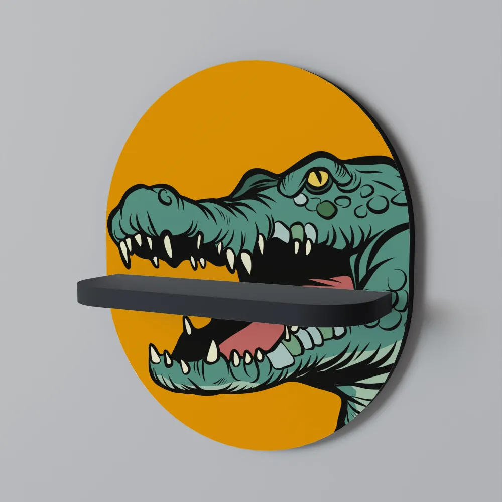 THREATENING GREETING Mensola Ovale Decorativa con Finitura Nera