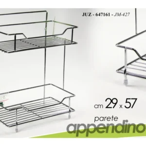 Frontale da parete con 2 mensole 29x57cm