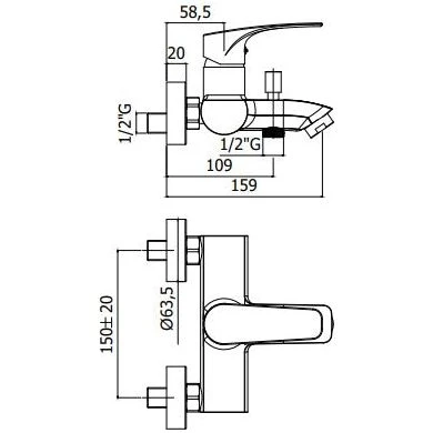 Paffoni - Miscelatore esterno per vasca Lime LM023CR