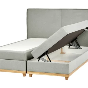 Fabric EU Super King Divan Bed Light Grey DYNASTY