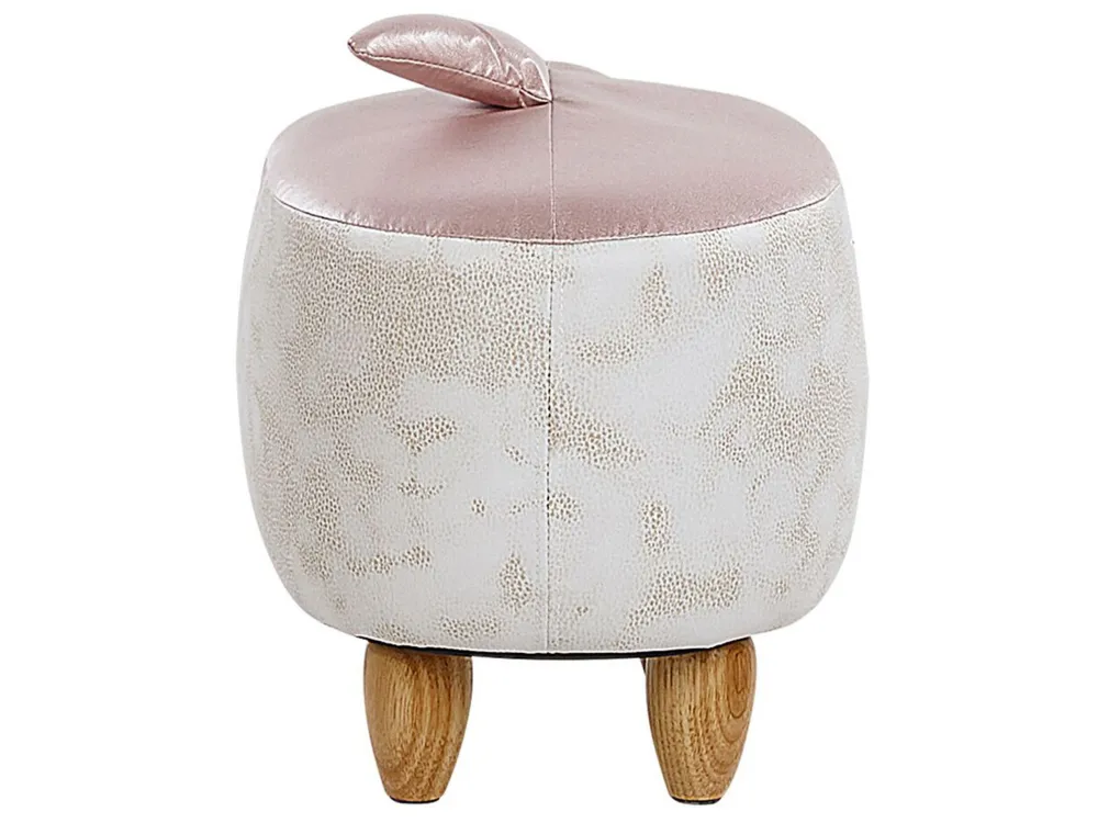 Tappeto per Ingresso Fabric Animal Stool Pink and White SHARK