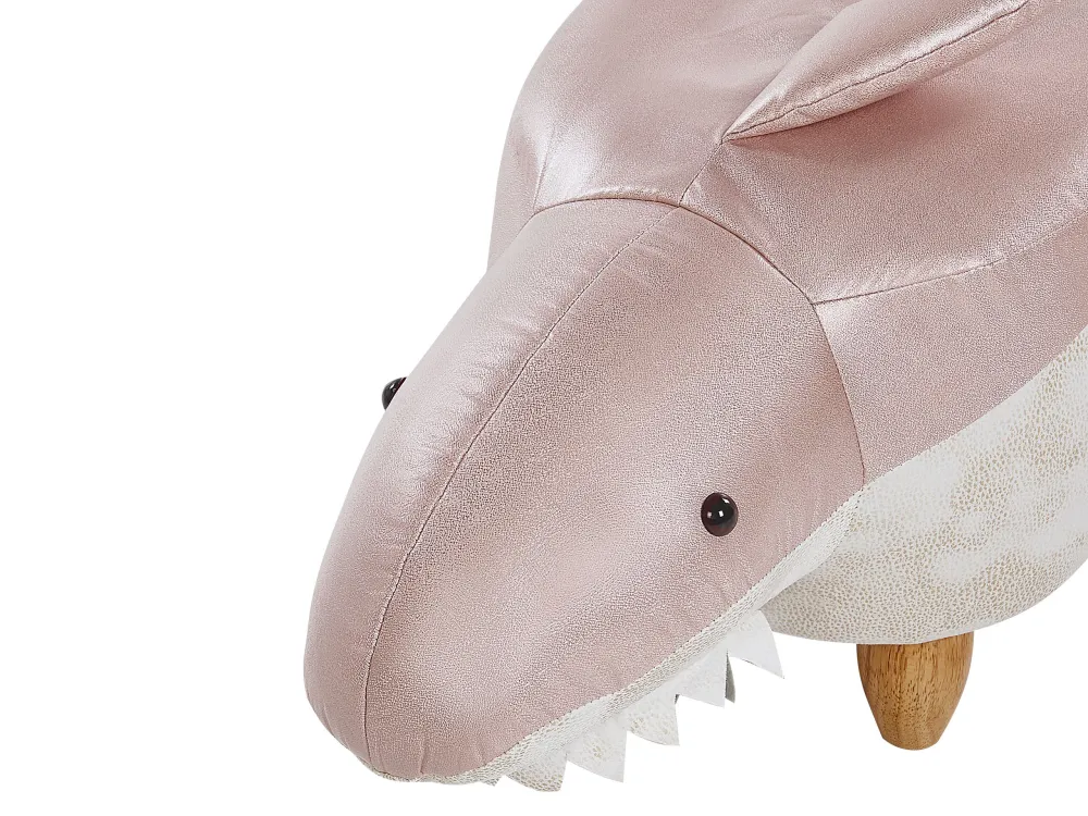 Tappeto per Ingresso Fabric Animal Stool Pink and White SHARK