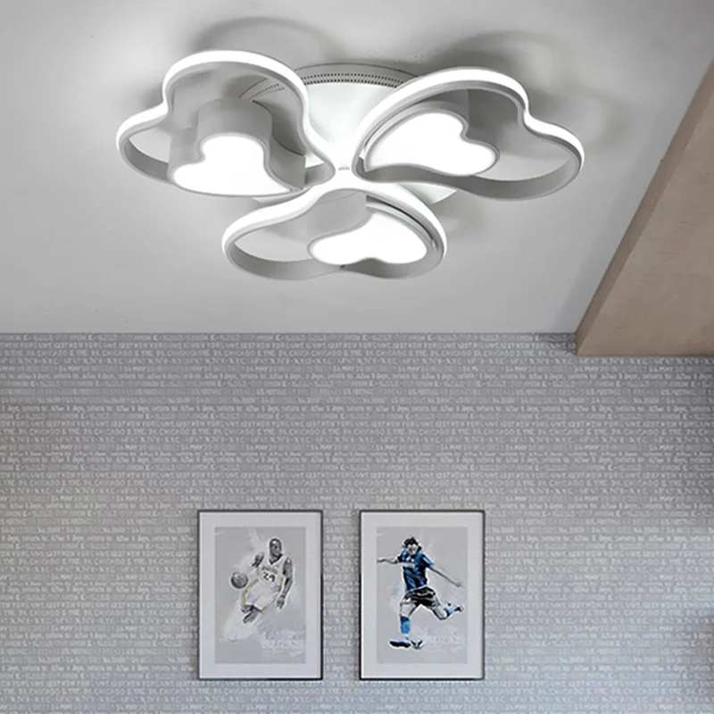 Tappeto per Ingresso Plafoniera cuore bianco Plafoniera moderna chic acrilico con montaggio incasso per soggiorno