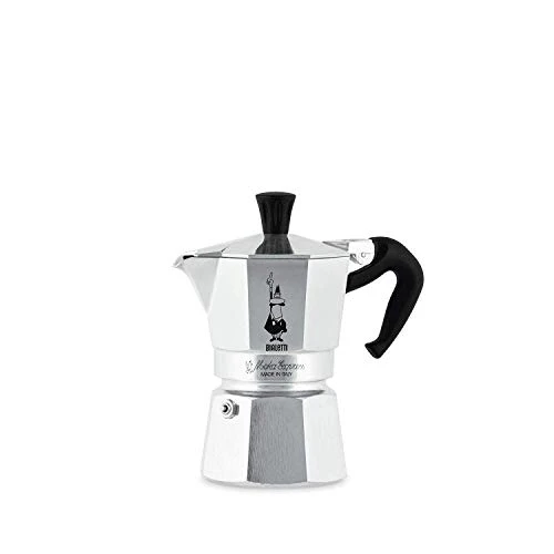 Bialetti ME2 Moka Express Caffettiera, Alluminio, Argento, 2 Tazze