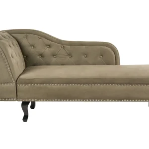 Left Hand Chaise Lounge velluto Olive Green NIMES