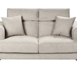 2 Seater Fabric Sofa Taupe SKIVE per Tracciare il Progresso