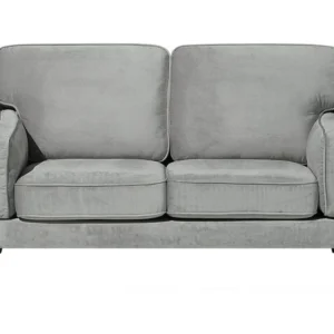2 Seater Velvet Sofa Light Grey LOKKA