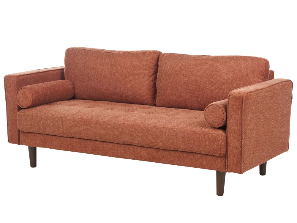 Segnapasso Giornaliero 3 Seater Fabric Sofa Golden Brown NURMO