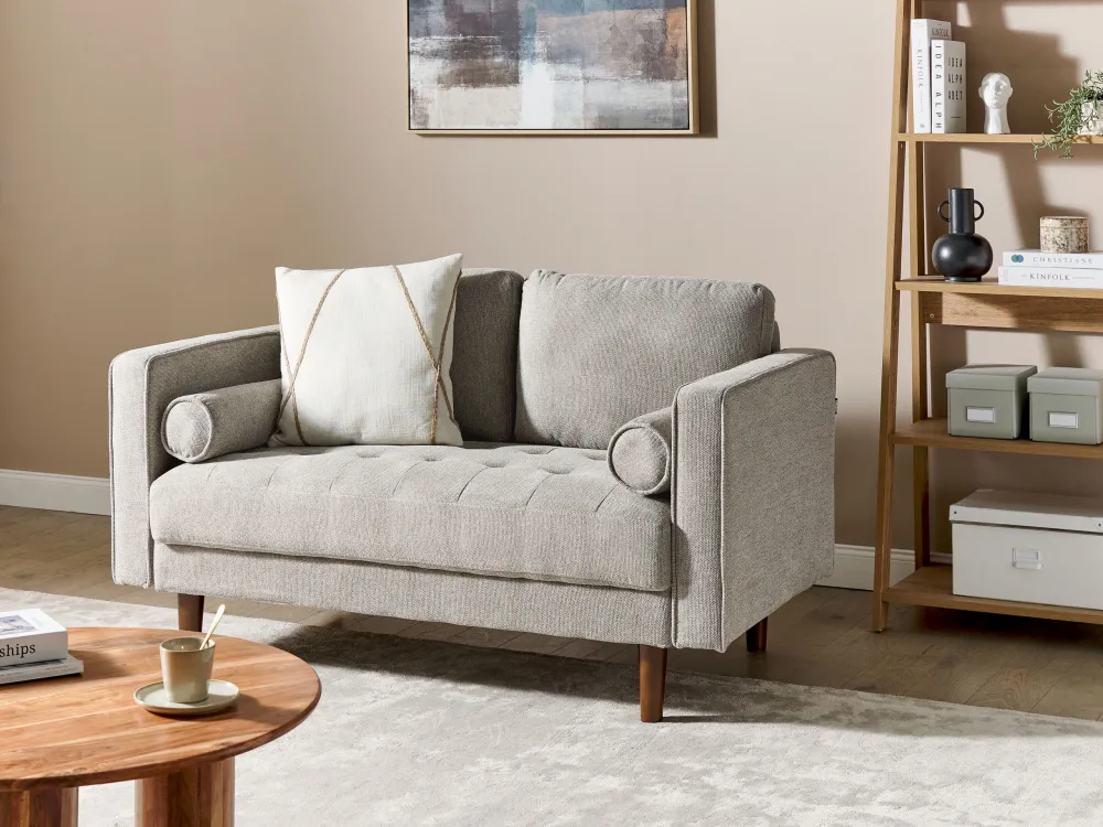 Simbolo di Pulizia 2 Seater Fabric Sofa Taupe NURMO