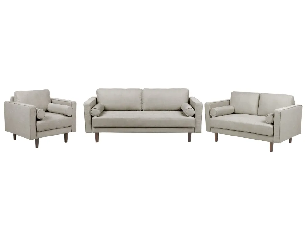 Sobrio Commemorativo 6 Seater Fabric Living Room Set Taupe NURMO