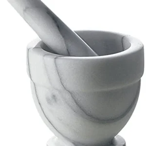 Excelsa 35999 Pesto Mortaio con Pestello, Marmo, Diametro 12 Diametro: 12 cm