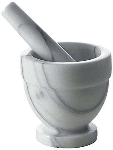 Excelsa 35999 Pesto Mortaio con Pestello, Marmo, Diametro 12 Diametro: 12 cm