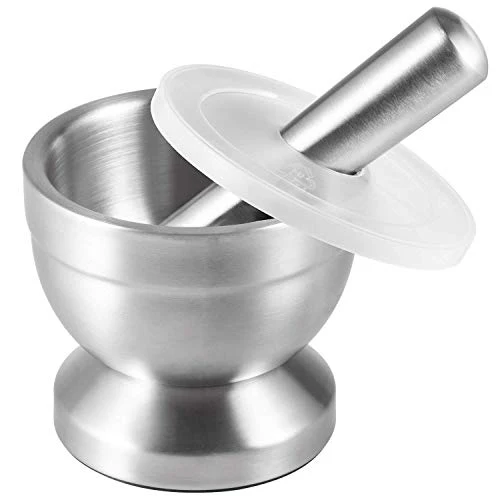 Tera Mortaio e Pestello Acciaio Inox 18/8 Pillole Spezia Macinino...