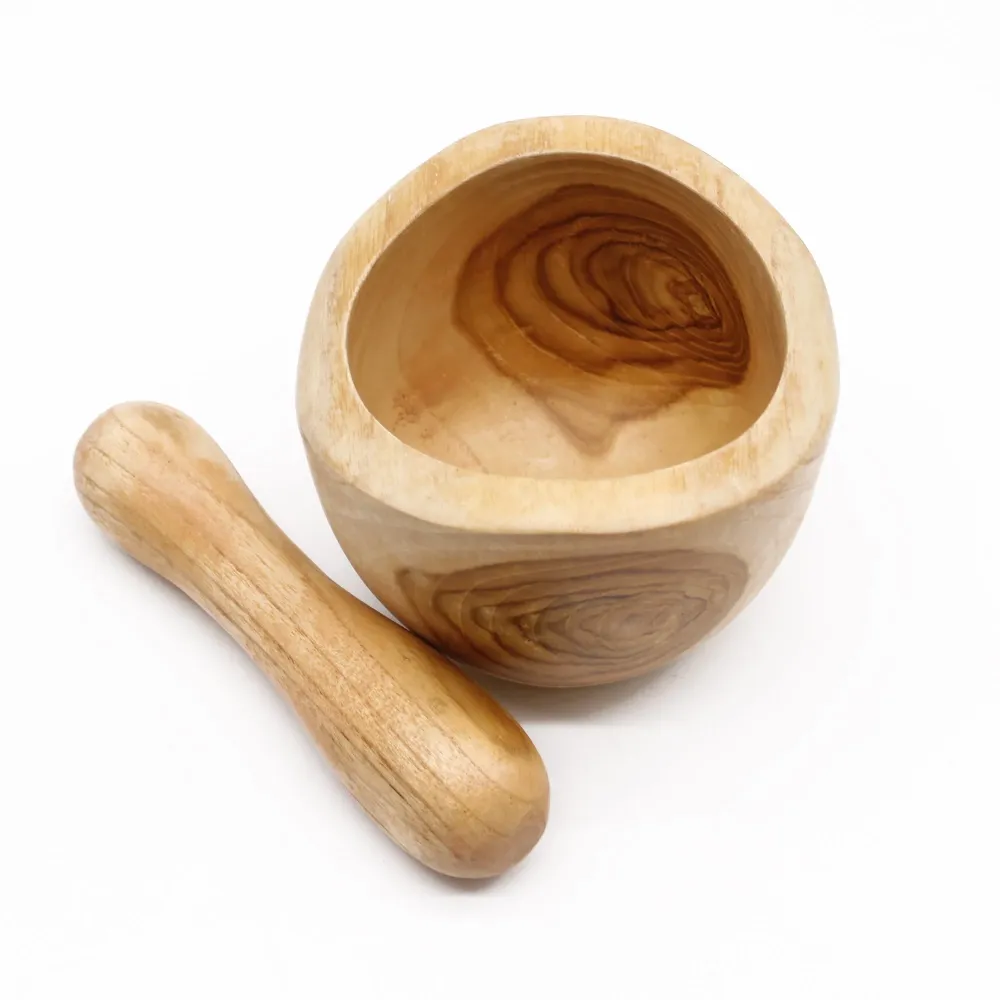 Mortaio e Pestello Legno di Teak Medio Set da 2 Pezzi