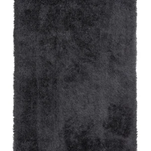 Tappeto shaggy rettangolare nero 140 x 200 cm CIDE