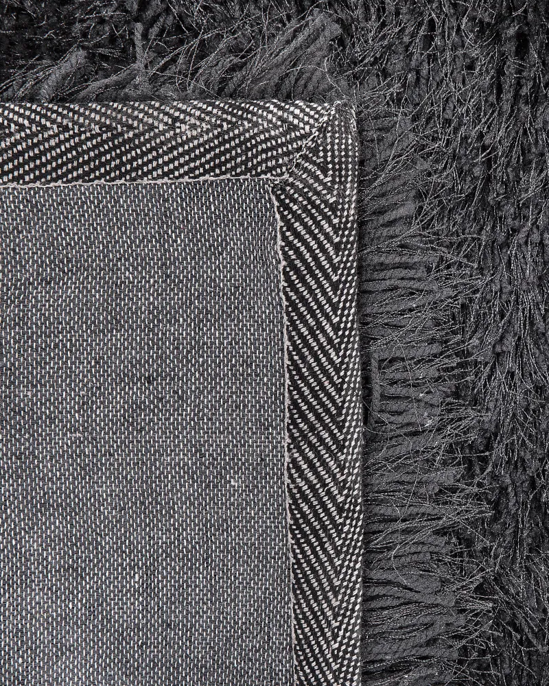 Tappeto shaggy rettangolare nero 160 x 230 cm CIDE