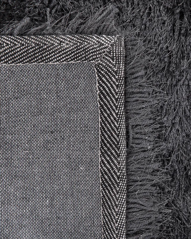 Tappeto shaggy rettangolare nero 160 x 230 cm CIDE