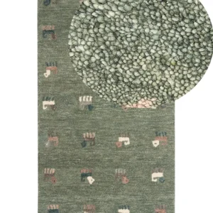 Cavigliera Stabilizzatrice Tappeto Gabbeh lana verde 80 x 150 cm KIZARLI