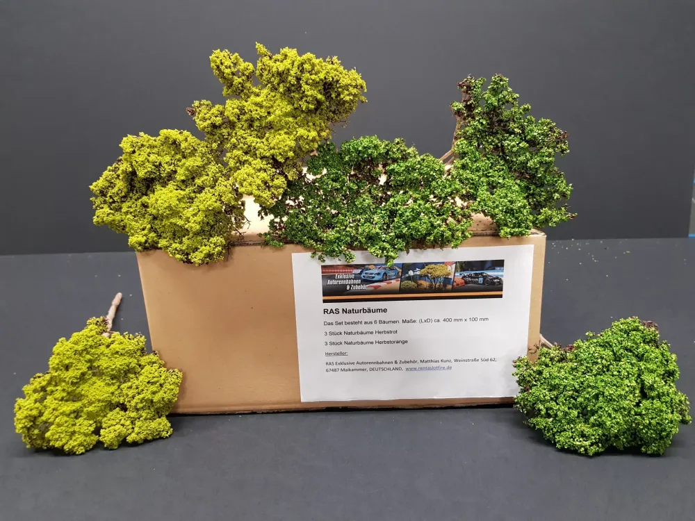 Alberi naturali da modellismo BLATTWERK per piste 1/32 > 1/24 di RAS