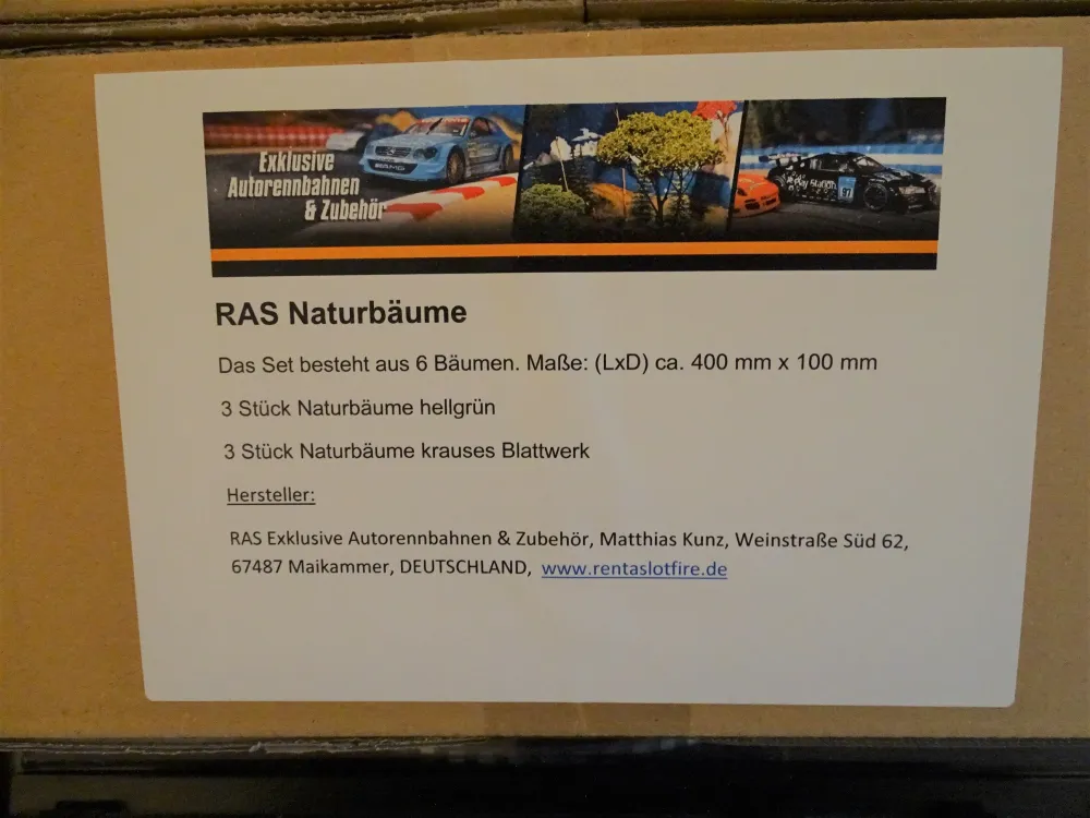 Alberi naturali da modellismo BLATTWERK per piste 1/32 > 1/24 di RAS