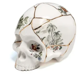 OGGETTO DECORATIVO TESCHIO KINTSUGI PORCELLANA SELETTI 09944
